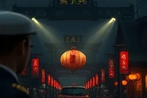 《北纬五十度》雪原上的铁路线远景